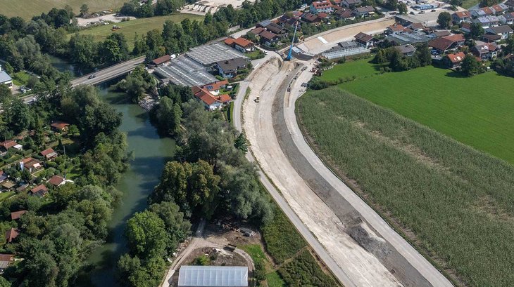 Luftbild Sanierung Loisach-Isar-Kanal