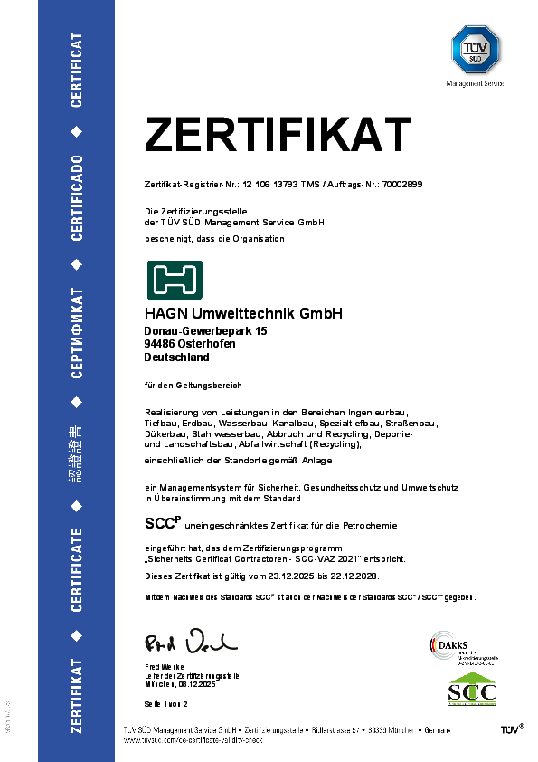 Hagn SCCP Zertifikat Osterhofen